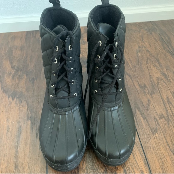 Sperry | Black Quilted Waterproof Duck Boots sz 9 - Picture 3 of 9